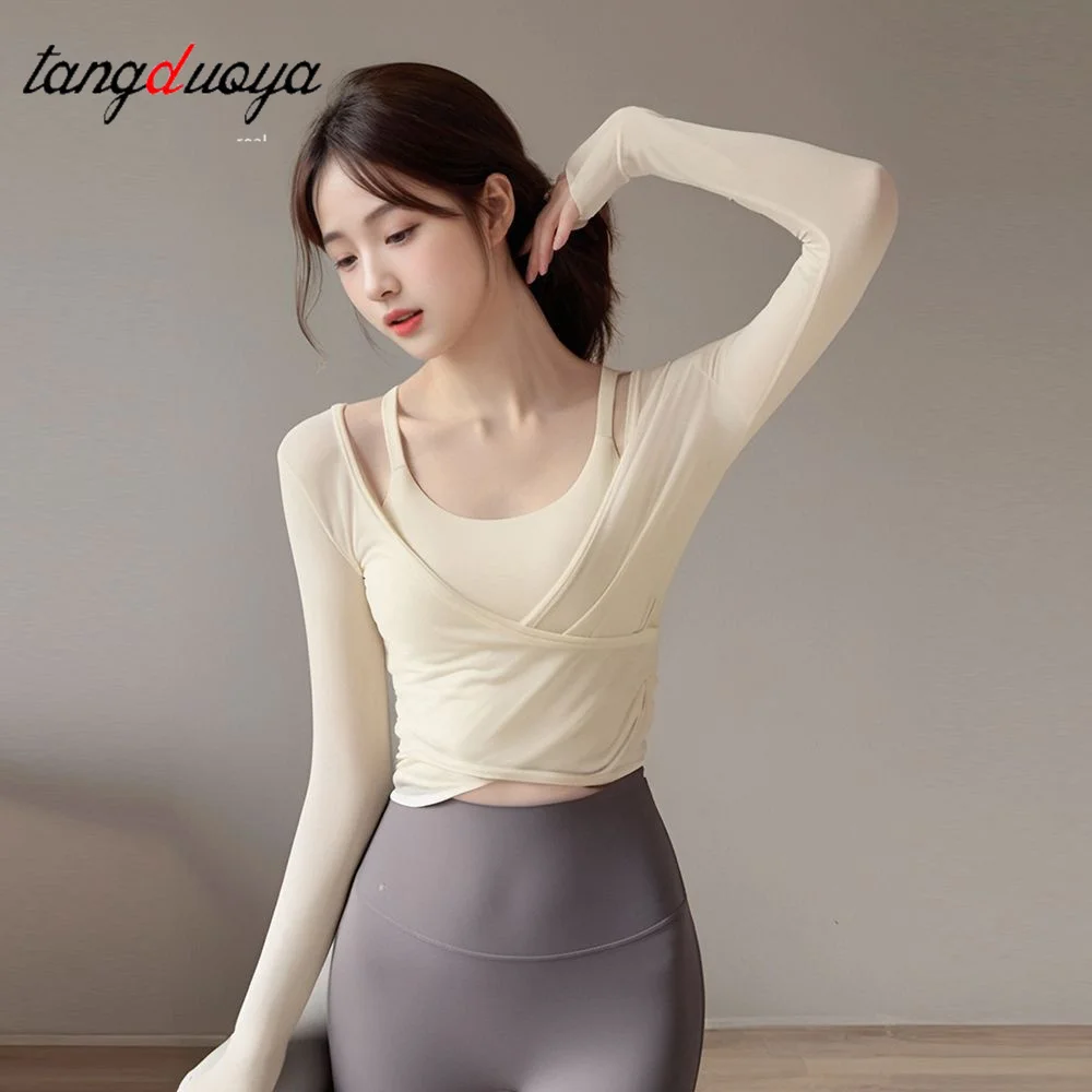 Sports T-shirt V-Neck Mesh Breathable Yoga Suit Cross Cover Long Sleeve Running Training Fitness Top for Sports Gym Wear
Sports T-shirt V-Neck Mesh Breathable Yoga Suit Cross Cover Long Sleeve Running Training Fitness Top for Sports Gym Wear