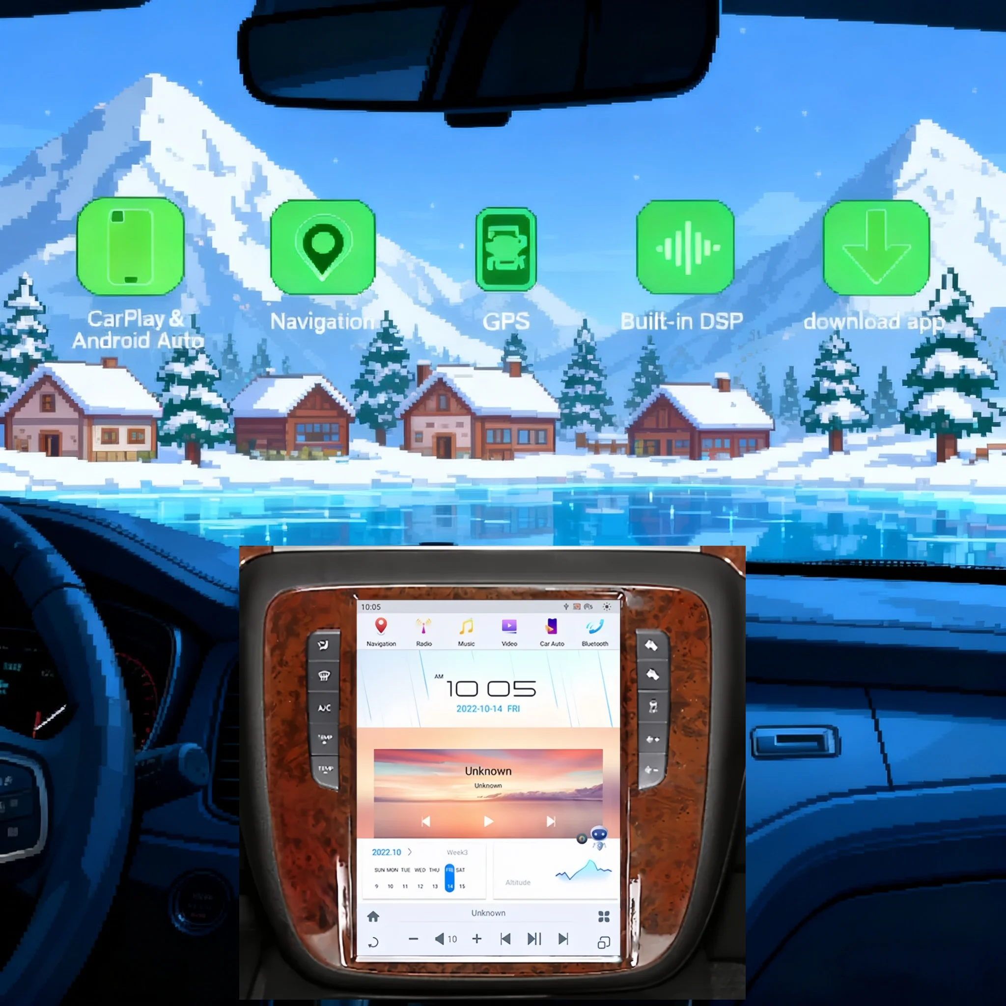 12.1Inch Wireless CarPlay Android 14 Car Radio For Chevrolet Suburban Tahoe/GMC-Yukon 2007-2013 GPS Multimedia Player Stereo
12.1Inch Wireless CarPlay Android 14 Car Radio For Chevrolet Suburban Tahoe/GMC-Yukon 2007-2013 GPS Multimedia Player Stereo