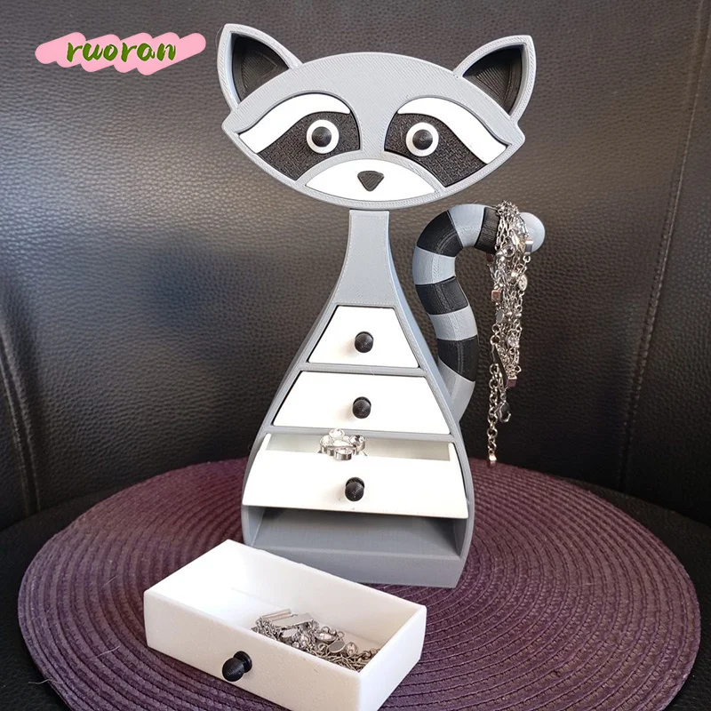 Cute Raccoon Shaped 3D Printed Jewelry Organizer Drawer Dividers for Earrings Rings Necklace Dresser Storage Box
Cute Raccoon Shaped 3D Printed Jewelry Organizer Drawer Dividers for Earrings Rings Necklace Dresser Storage Box