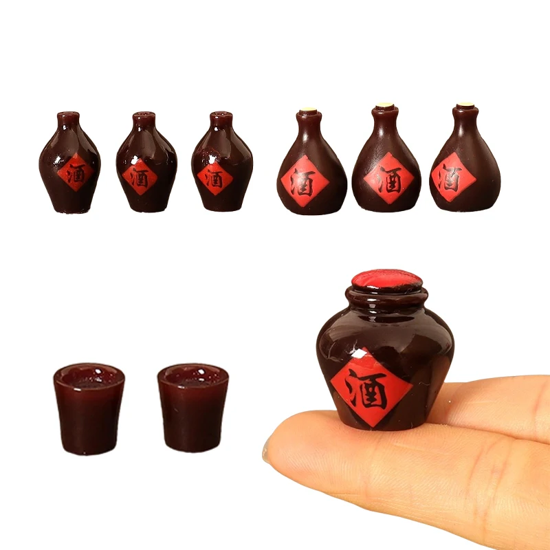 3Pcs/Set 1:12 Dollhouse Miniature Wine Jar Retro Chinese Wine Jar Wine Cup Model Doll House Kitchen Decor Toy Accessories
3Pcs/Set 1:12 Dollhouse Miniature Wine Jar Retro Chinese Wine Jar Wine Cup Model Doll House Kitchen Decor Toy Accessories