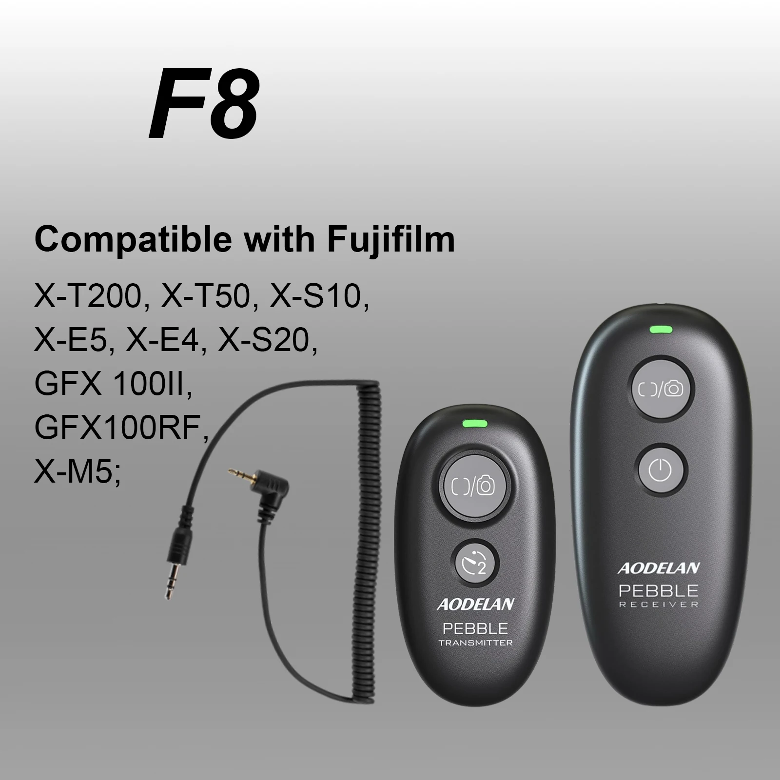 AODELAN 2,4 ГГц 80 м беспроводной пульт дистанционного управления затвором для Select Fujifilm X-E5 X-M5 X-T50 X-T200 X-S20 X-S10 GFX100RF X-E4 GFX100II
AODELAN 2,4 ГГц 80 м беспроводной пульт дистанционного управления затвором для Select Fujifilm X-E5 X-M5 X-T50 X-T200 X-S20 X-S10 GFX100RF X-E4 GFX100II