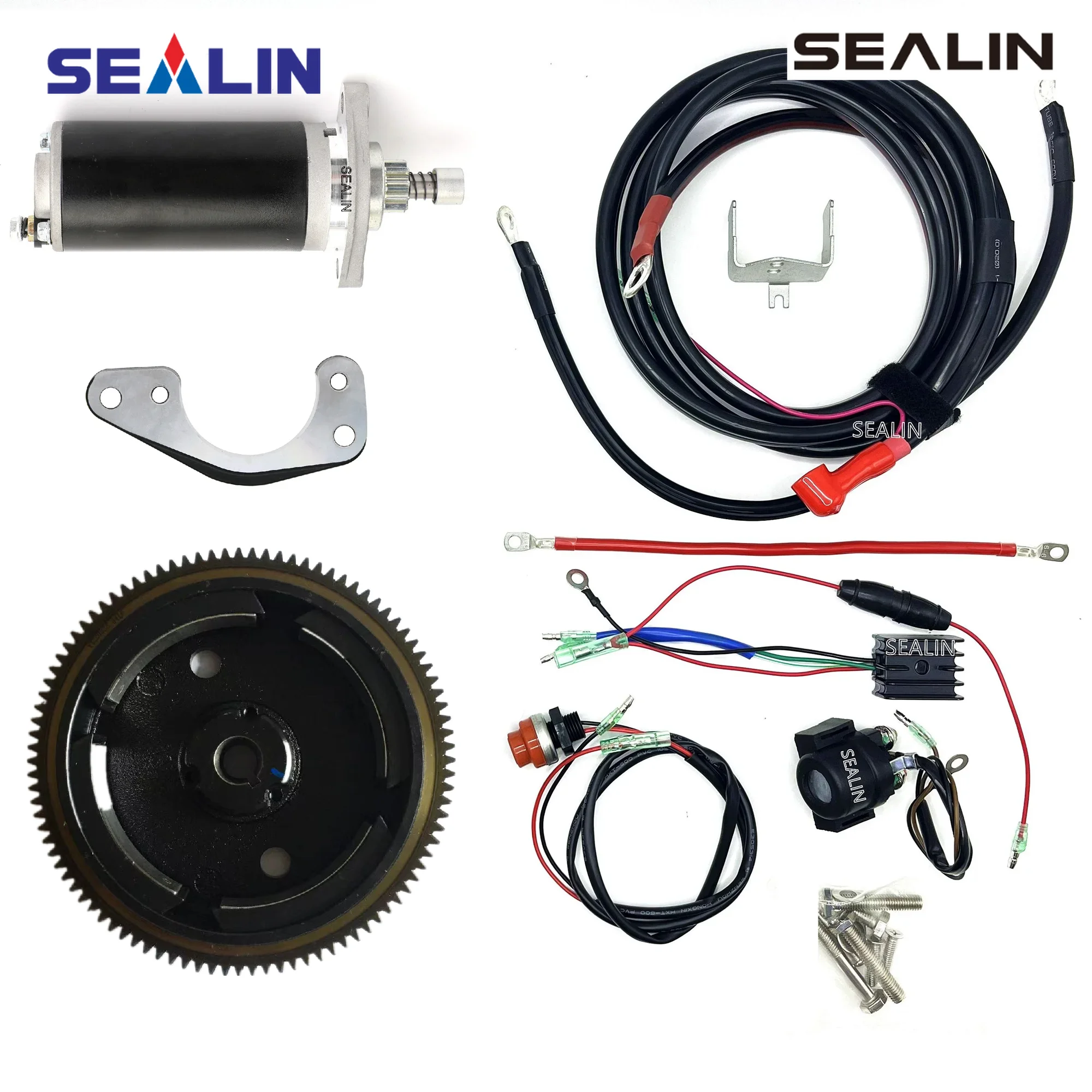 ELECTRIC START KIT FOR TOHATSU OUTBOARD MOTOR 2 STROKE 9.8HP 12HP
ELECTRIC START KIT FOR TOHATSU OUTBOARD MOTOR 2 STROKE 9.8HP 12HP