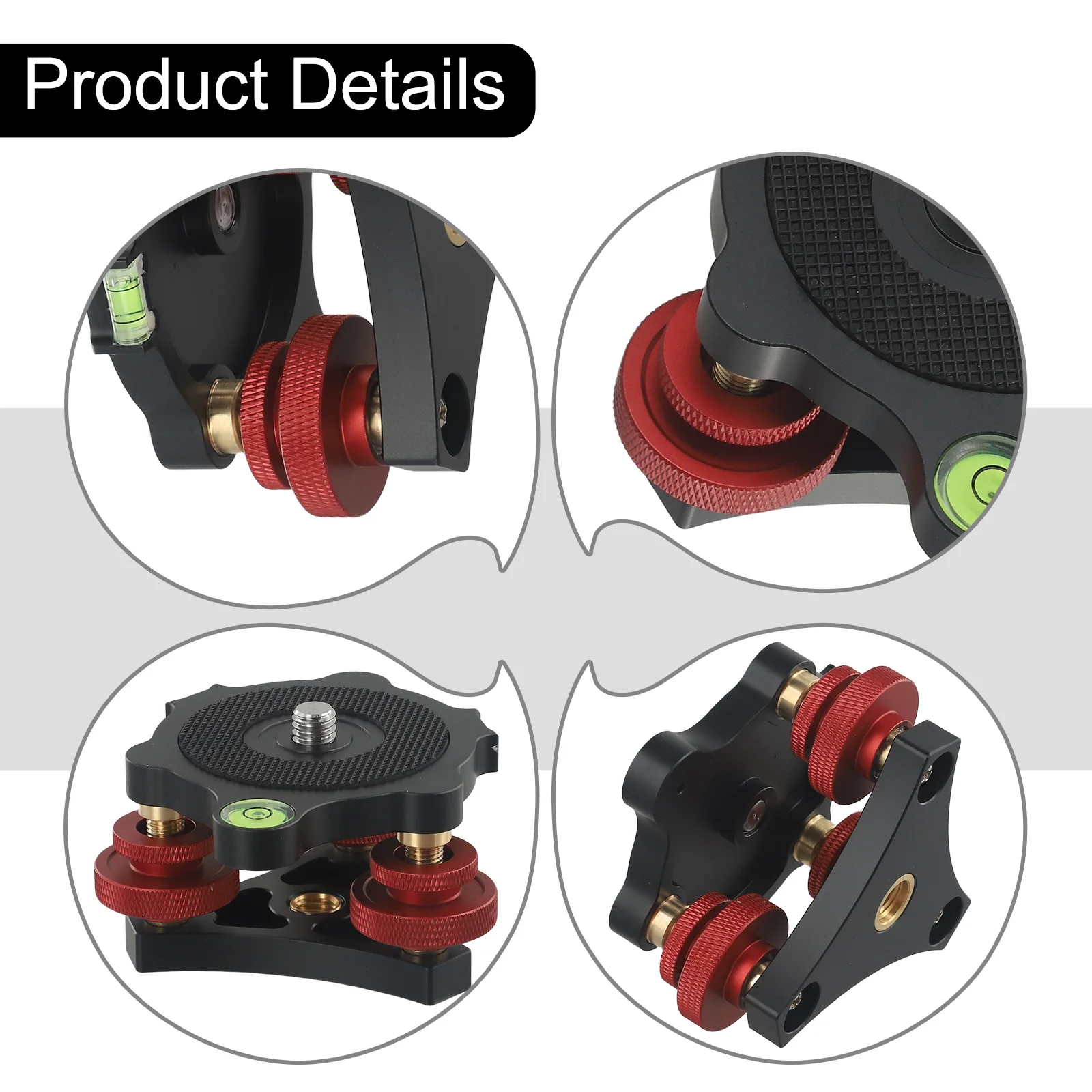 Adjustable Tripod Leveling Base Lightweight Aluminum Construction Compatible With Arca Switzerland Tripod Heads
Adjustable Tripod Leveling Base Lightweight Aluminum Construction Compatible With Arca Switzerland Tripod Heads