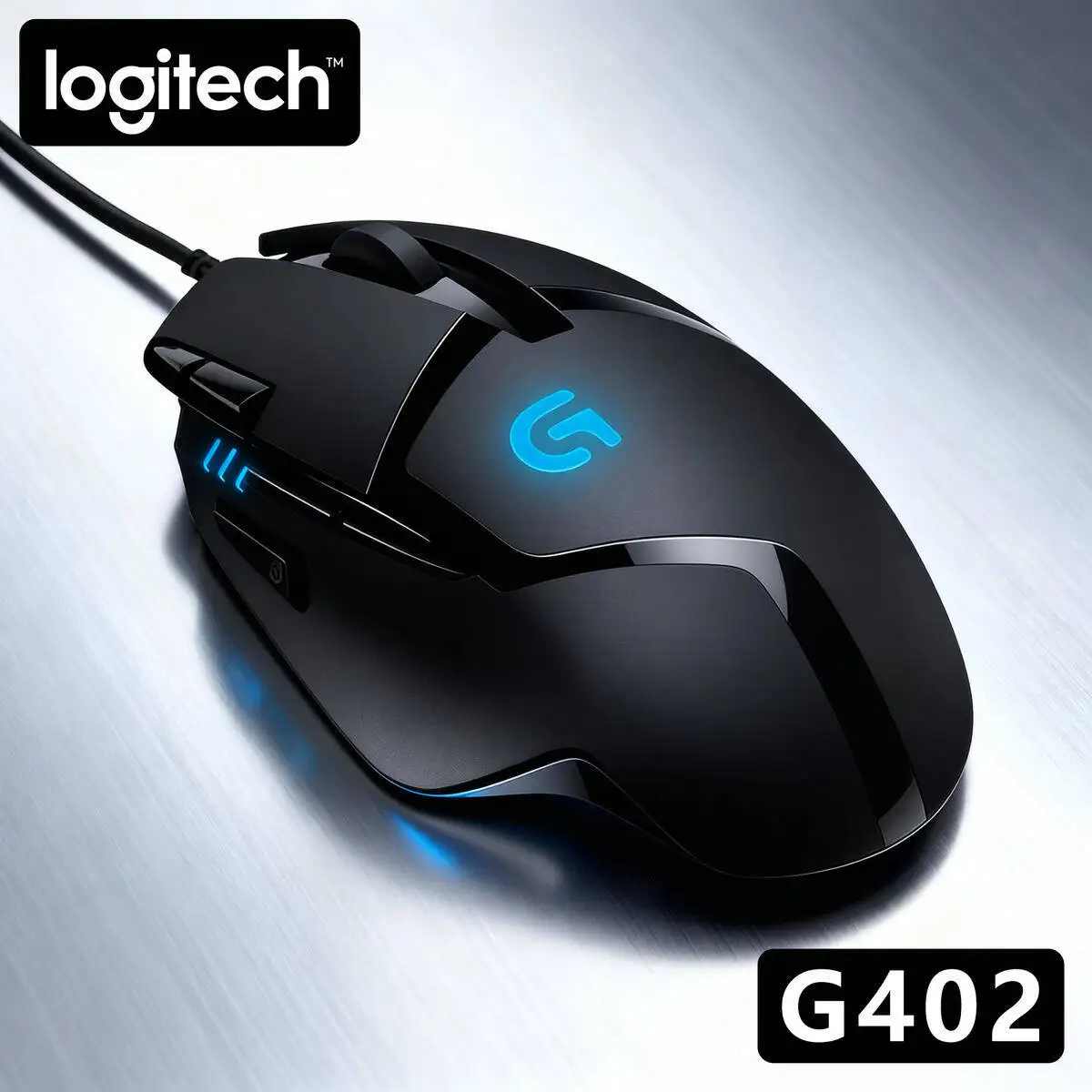 Logitech G402 Hyperion Fury Wired Mouse, 4000 DPI, 8 Programmable Buttons, 500 IPS Tracking, 1ms Response, Ergonomic, PC
Logitech G402 Hyperion Fury Wired Mouse, 4000 DPI, 8 Programmable Buttons, 500 IPS Tracking, 1ms Response, Ergonomic, PC