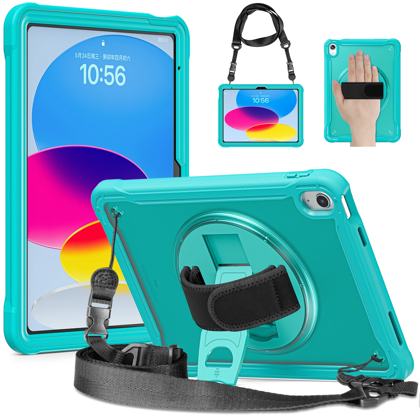 Rotating Case For iPad A16 2025 11th 10.9 2022 10th 10.2 7th 8th 9th Gen Air 2 Pro 9.7 2017 2018 Kickstand Cover Shoulder Strap
Rotating Case For iPad A16 2025 11th 10.9 2022 10th 10.2 7th 8th 9th Gen Air 2 Pro 9.7 2017 2018 Kickstand Cover Shoulder Strap
