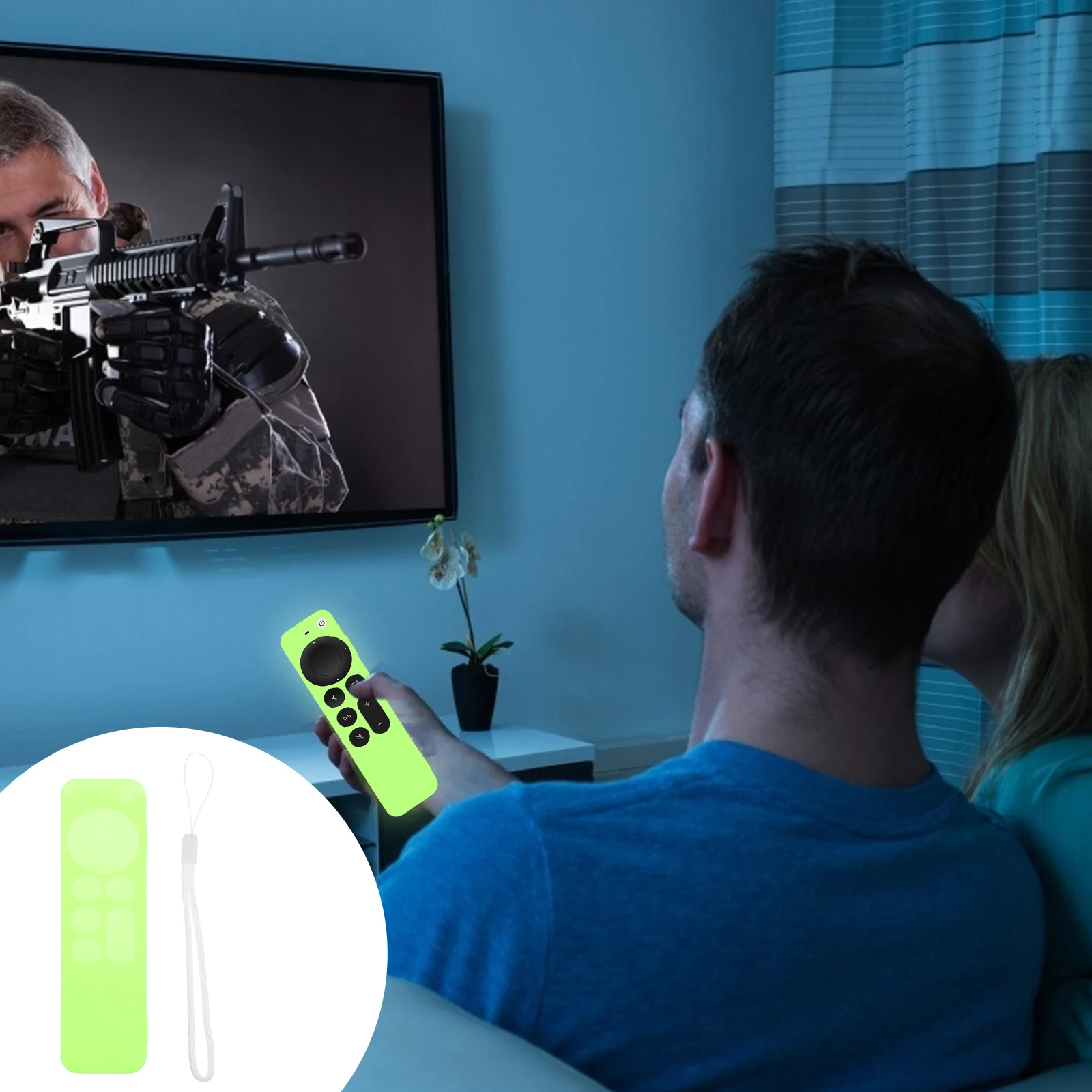 Silicone Controller Cover Shockproof Anti-Slip Control Protective Case Compatible With Apple Remote Bumper Cover Luminous
Silicone Controller Cover Shockproof Anti-Slip Control Protective Case Compatible With Apple Remote Bumper Cover Luminous