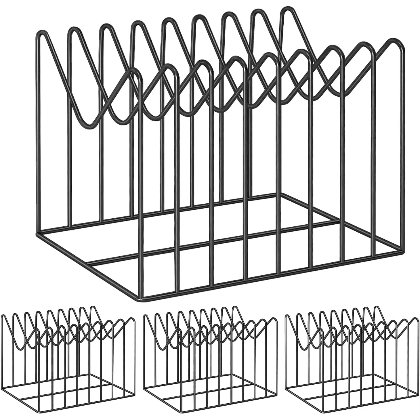 Wire File Organizer for Desk, 8-Section Steel File Folder Holder/Rack, Anti-Rust Scratch-Proof, Set of 4
Wire File Organizer for Desk, 8-Section Steel File Folder Holder/Rack, Anti-Rust Scratch-Proof, Set of 4