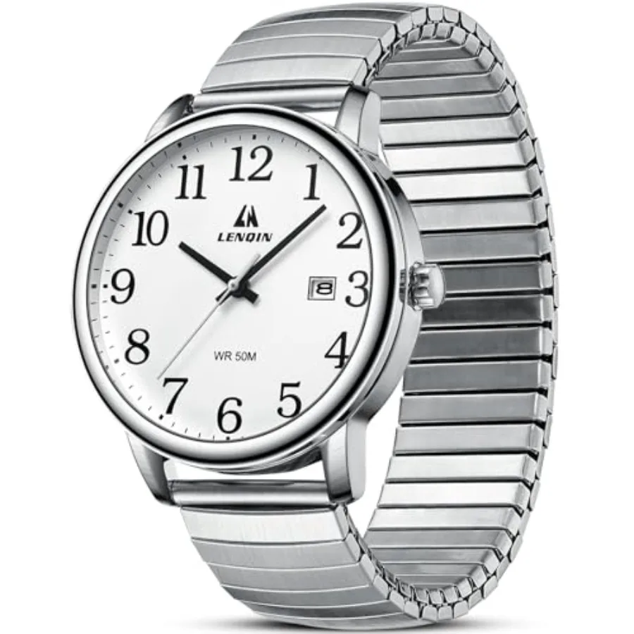 Mens Watches Easy Read Analog Quartz Sport Waterproof Watch for Men with Date and 38mm Stainless Steel Expansion Band
Mens Watches Easy Read Analog Quartz Sport Waterproof Watch for Men with Date and 38mm Stainless Steel Expansion Band