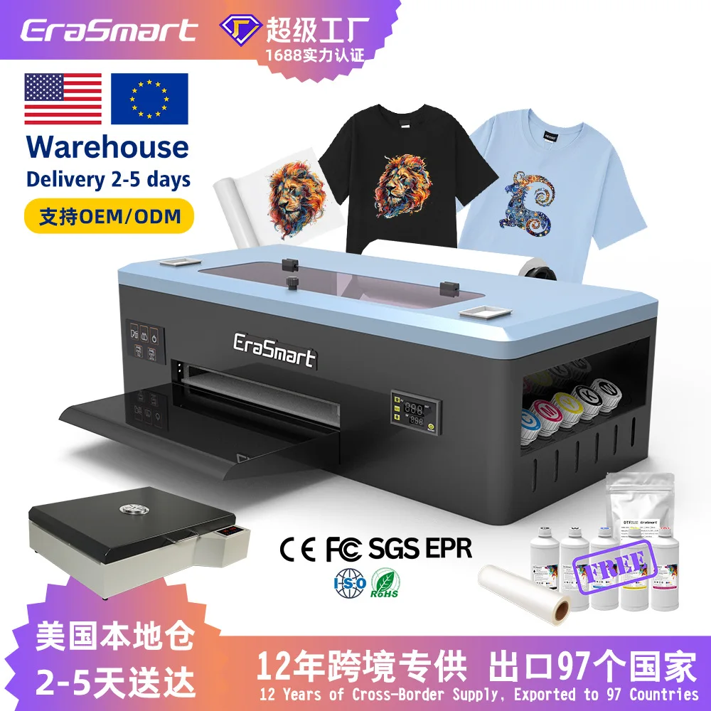 EraSmart Digital A3 Маленький настольный принтер Футболка Одежда Свитер ЛоготипDTF Белые чернила Тепловая печать
EraSmart Digital A3 Маленький настольный принтер Футболка Одежда Свитер ЛоготипDTF Белые чернила Тепловая печать