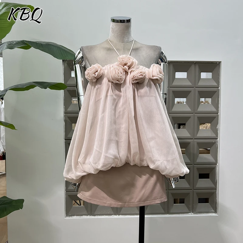 KBQ Solid Chic Two Piece Sets for Women Spliced Appliques Backelss Tops High Waist Temperament Skirts Chic Set Female Fashion
KBQ Solid Chic Two Piece Sets for Women Spliced Appliques Backelss Tops High Waist Temperament Skirts Chic Set Female Fashion