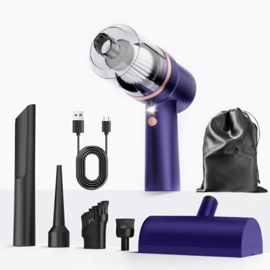 Mini Vacuum Cleaner Cordless with LED Light 15000 Pa Hand Vacuum Cordless Rechargeable - Portable 3-in-1 Powerful Car Vacuums w
Mini Vacuum Cleaner Cordless with LED Light 15000 Pa Hand Vacuum Cordless Rechargeable - Portable 3-in-1 Powerful Car Vacuums w