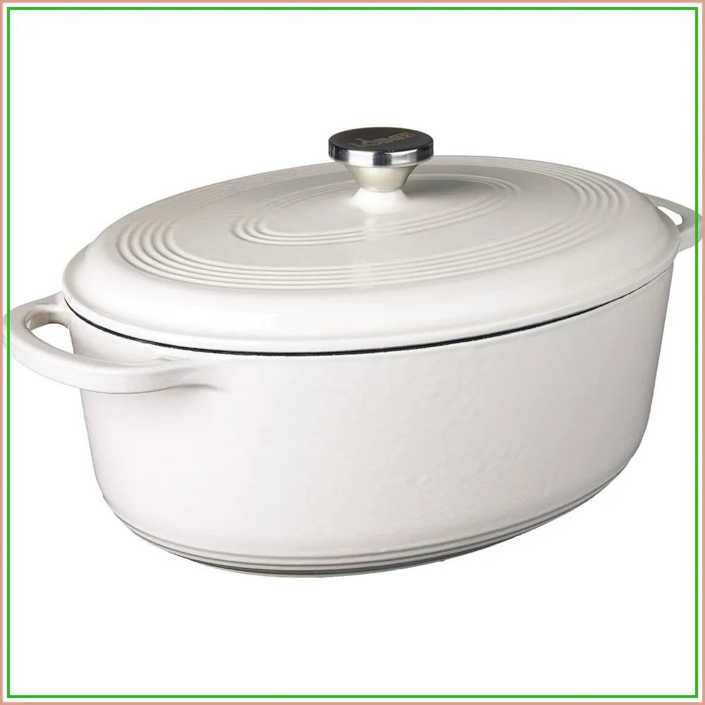 7 Quart Enameled Cast Iron Oval Dutch Oven – Dual Handles – Oven Safe to 500°F – Ideal for Marinating, Cooking, Baking, and Serving
7 Quart Enameled Cast Iron Oval Dutch Oven – Dual Handles – Oven Safe to 500°F – Ideal for Marinating, Cooking, Baking, and Serving