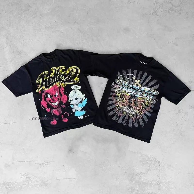 High-quality Cotton Thickened T-shirt Men Women Ins Tide Letters Pattern Printing Five-minute Sleeve Summer Loose Couple Tops
High-quality Cotton Thickened T-shirt Men Women Ins Tide Letters Pattern Printing Five-minute Sleeve Summer Loose Couple Tops