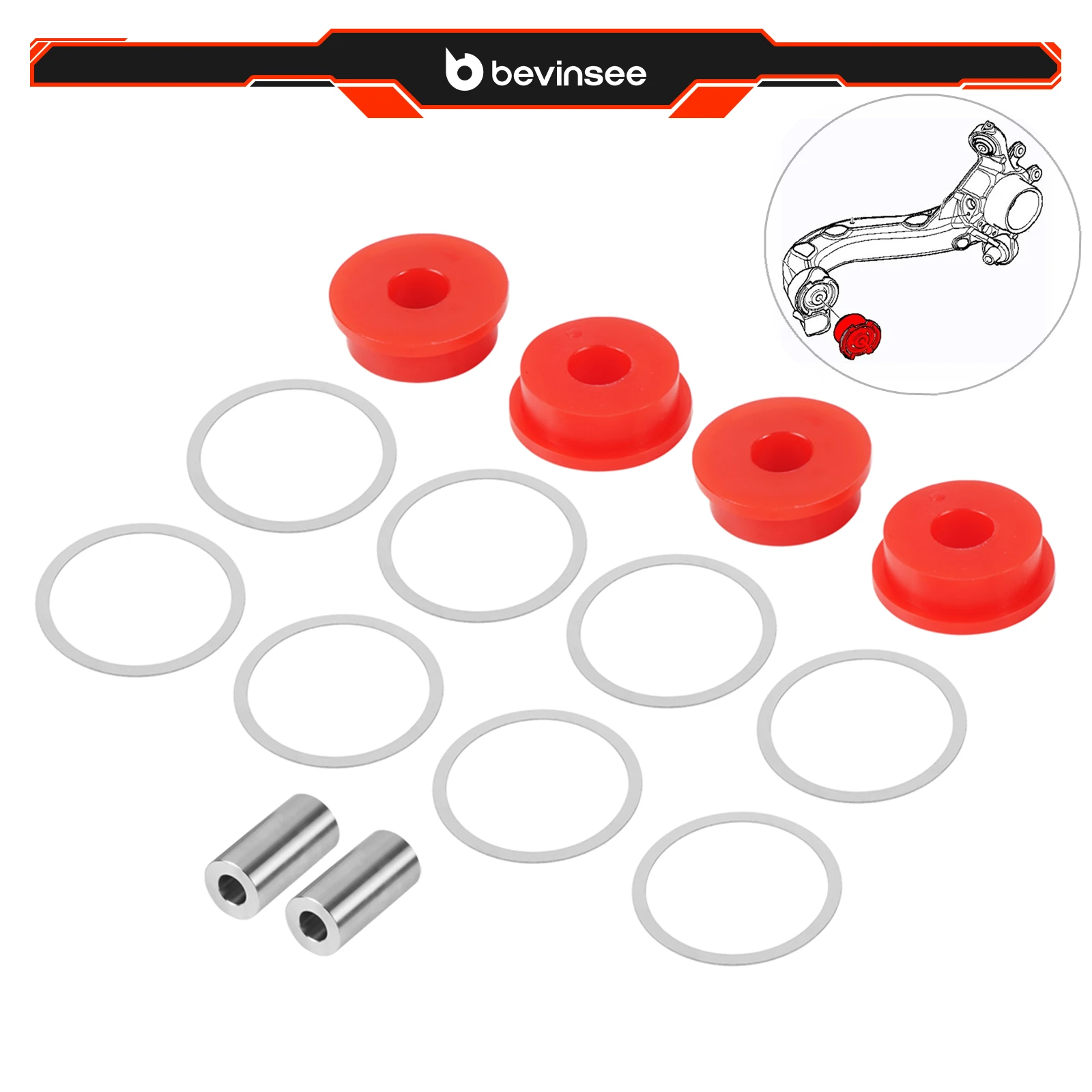 80A Polyurethane Rear Trailing Arm Bushings for BMW E46 E36 X3 E83, Replace for 33326770817,33322228153,33326770786,33321137806
80A Polyurethane Rear Trailing Arm Bushings for BMW E46 E36 X3 E83, Replace for 33326770817,33322228153,33326770786,33321137806