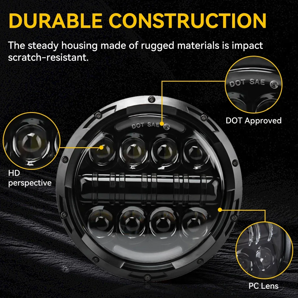 Pop 7 Inch Motorcycle Headlamp H4 High Low Beam Light Lamp 7" HeadLight LED Headlight
Pop 7 Inch Motorcycle Headlamp H4 High Low Beam Light Lamp 7" HeadLight LED Headlight