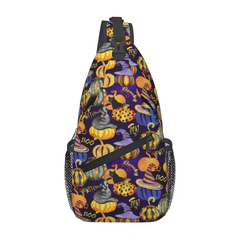Custom Purple Halloween Bewitched Pumpkins Sling Crossbody Backpack Men Shoulder Chest Bag for Travel Cycling
Custom Purple Halloween Bewitched Pumpkins Sling Crossbody Backpack Men Shoulder Chest Bag for Travel Cycling