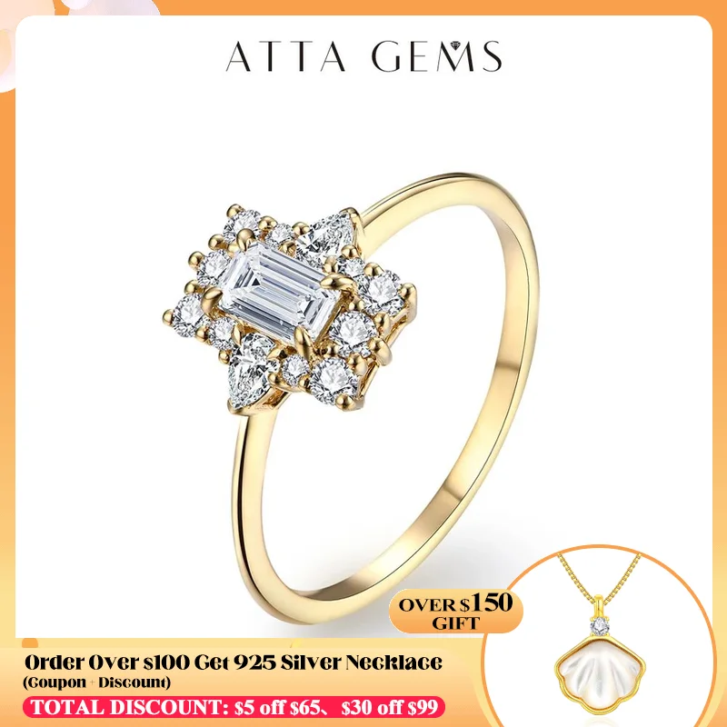 ATTAGEMS Luxurly Octagon Cut 5*3mm Moissanite Ring Solid 925 Sterling Silver for Women D/VVS1 Diamond Ring for Engagement Gifts
ATTAGEMS Luxurly Octagon Cut 5*3mm Moissanite Ring Solid 925 Sterling Silver for Women D/VVS1 Diamond Ring for Engagement Gifts