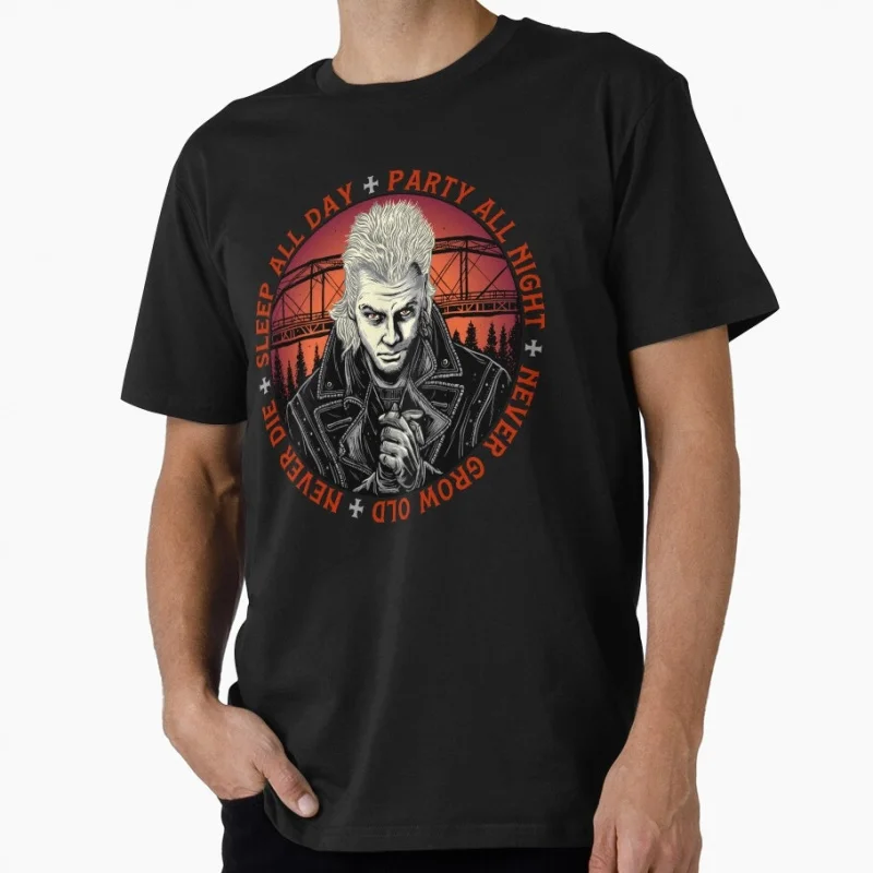 LIVE FOREVER Horror Movie The Lost Boys Scary Vampire Gift T-shirts Santa Carla Boys Graphic Clothes Short Sleeve All size Tops
LIVE FOREVER Horror Movie The Lost Boys Scary Vampire Gift T-shirts Santa Carla Boys Graphic Clothes Short Sleeve All size Tops