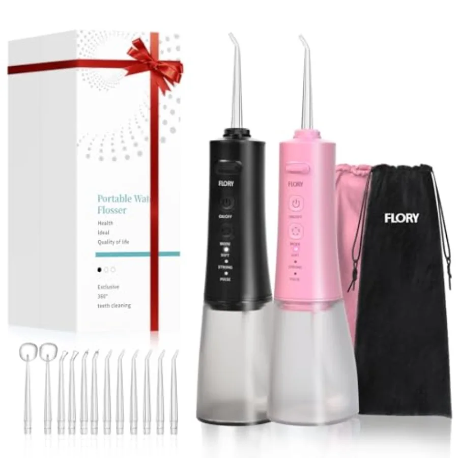2 Pack Water Flosser for Teeth Portable Cordless Water Dental for Couples Travel Water Flossers with 3 Modes and 12 Tips Rechar
2 Pack Water Flosser for Teeth Portable Cordless Water Dental for Couples Travel Water Flossers with 3 Modes and 12 Tips Rechar