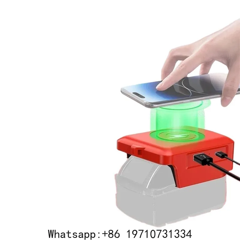 For Milwaukee 18V Li-ion Battery Wireless Phone Charger USB Adapter TYPE-C Port Fast Charging Portable Power Bank
For Milwaukee 18V Li-ion Battery Wireless Phone Charger USB Adapter TYPE-C Port Fast Charging Portable Power Bank