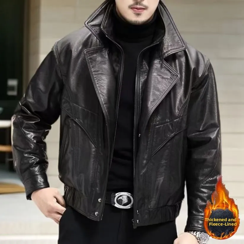 Мужская модная кожаная куртка на подкладке Fce, повседневная универсальная байкерская куртка с воротником-стойкой, корейская модная длинная свеча Z...
Мужская модная кожаная куртка на подкладке Fce, повседневная универсальная байкерская куртка с воротником-стойкой, корейская модная длинная свеча Z...