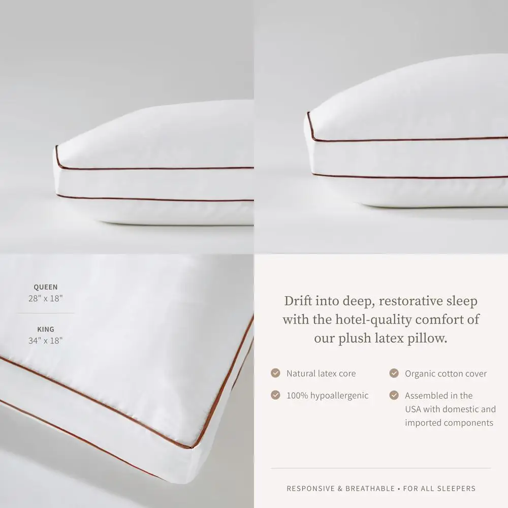 Hypoallergenic Shredded Latex Pillow - Standard Loft, Breathable, Machine Washable - Saatva
Hypoallergenic Shredded Latex Pillow - Standard Loft, Breathable, Machine Washable - Saatva