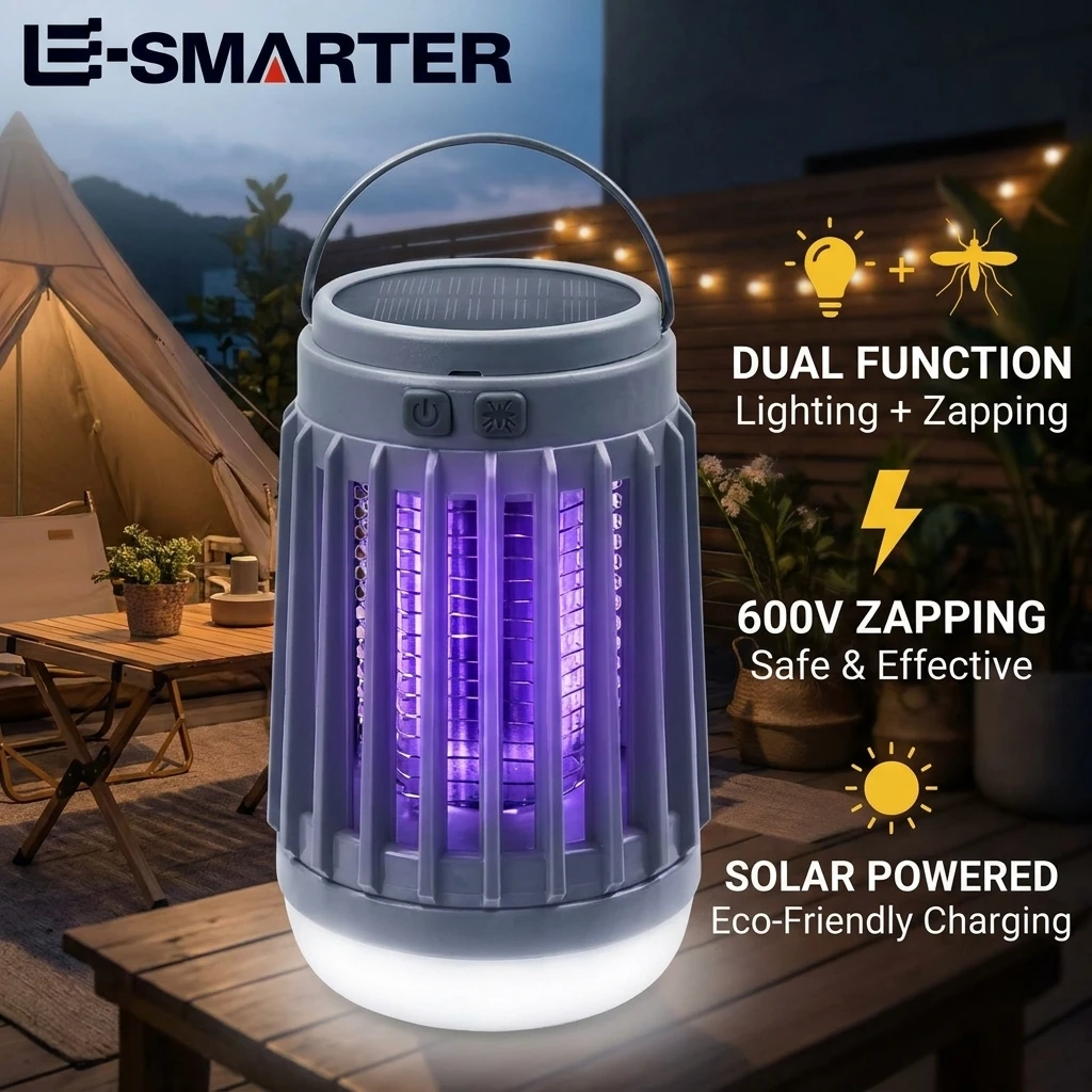 Rechargeable Solar Insect Zapper Portable Electric Fly Trap Mosquito Repellent Lamp Outdoor Camping Mosquito Killer Night Light
Rechargeable Solar Insect Zapper Portable Electric Fly Trap Mosquito Repellent Lamp Outdoor Camping Mosquito Killer Night Light