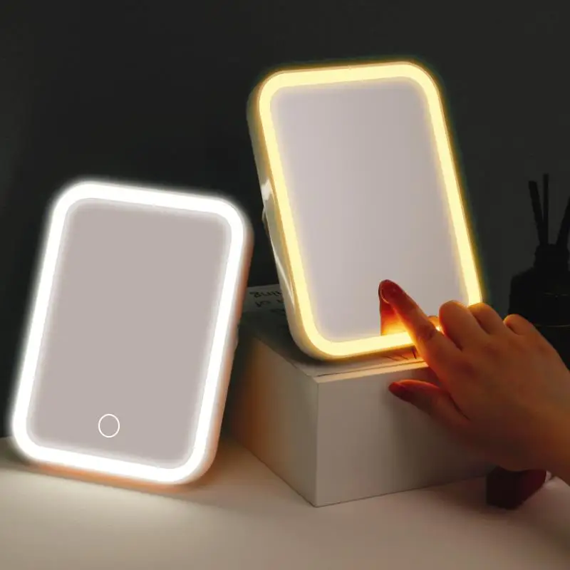 Makeup Mirror Led With Light Folding Dormitory Desktop Beauty Small Mirror Desktop Portable Portable Makeup Mirror Student
Makeup Mirror Led With Light Folding Dormitory Desktop Beauty Small Mirror Desktop Portable Portable Makeup Mirror Student