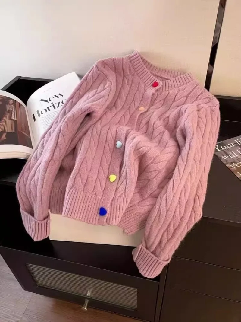 Cozy Women's Cardigan Love Button Knit Coat Loose Fit Sweater | Spring Autumn Fashion Versatile Jacket Casual Chic Outwear w2186
Cozy Women's Cardigan Love Button Knit Coat Loose Fit Sweater | Spring Autumn Fashion Versatile Jacket Casual Chic Outwear w2186