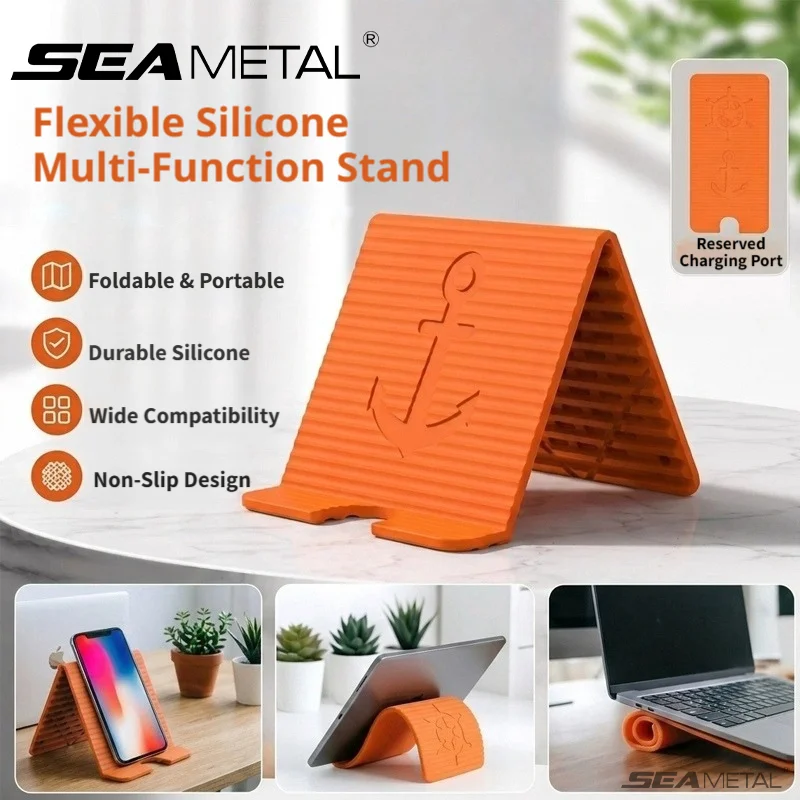 SEAMETAL Foldable Phone Holder Office Desk Silicone Phone Stand Portable Mobile Phone Support Ipad Stand For Car Home Office
SEAMETAL Foldable Phone Holder Office Desk Silicone Phone Stand Portable Mobile Phone Support Ipad Stand For Car Home Office