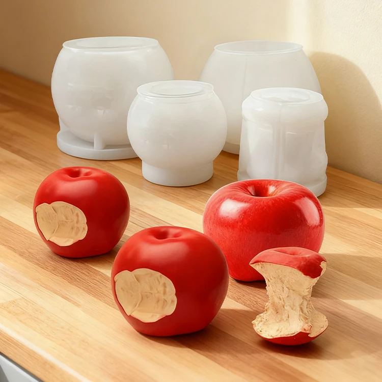 3D Bitten Apple Silicone Molds Apples Bitten To Varying Degrees Diy Plaster Epoxy Resin Molds Chocolate Mould Cake Decoration
3D Bitten Apple Silicone Molds Apples Bitten To Varying Degrees Diy Plaster Epoxy Resin Molds Chocolate Mould Cake Decoration