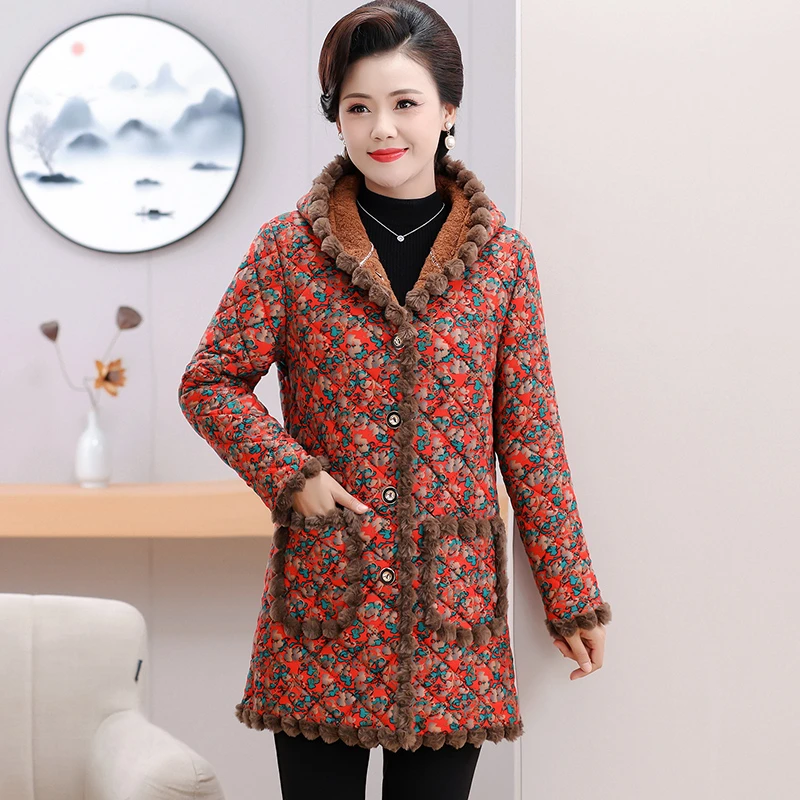 Женское пальто на хлопковой подкладке, зимняя одежда для мам среднего возраста, женские парки, бархатная толстая теплая куртка, верхняя одежда больших размеров
Женское пальто на хлопковой подкладке, зимняя одежда для мам среднего возраста, женские парки, бархатная толстая теплая куртка, верхняя одежда больших размеров 