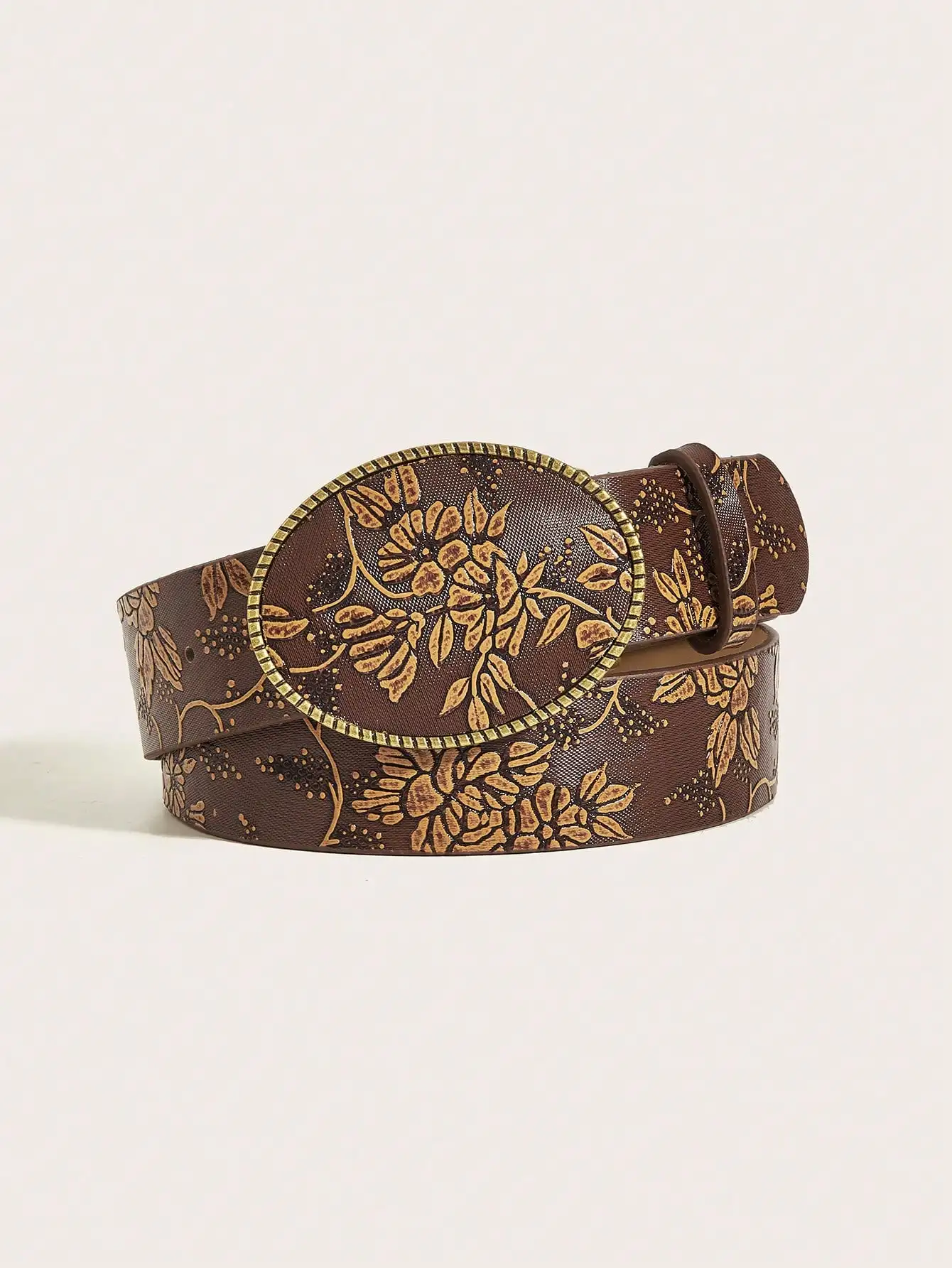 1pc Women's Retro Moon Circle Buckle Velvet Belt, Suitable For Daily Wear
1pc Women's Retro Moon Circle Buckle Velvet Belt, Suitable For Daily Wear