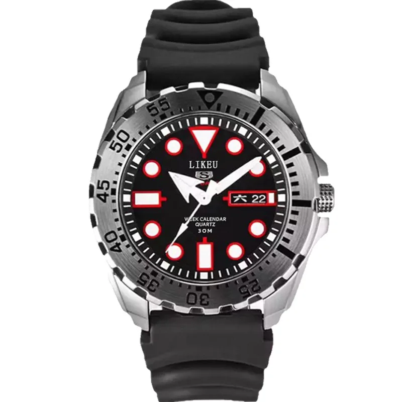 Classic Diver Quartz Watch – Luminous, Waterproof, Dual Calendar, Steel Strap for Men.
Classic Diver Quartz Watch – Luminous, Waterproof, Dual Calendar, Steel Strap for Men.