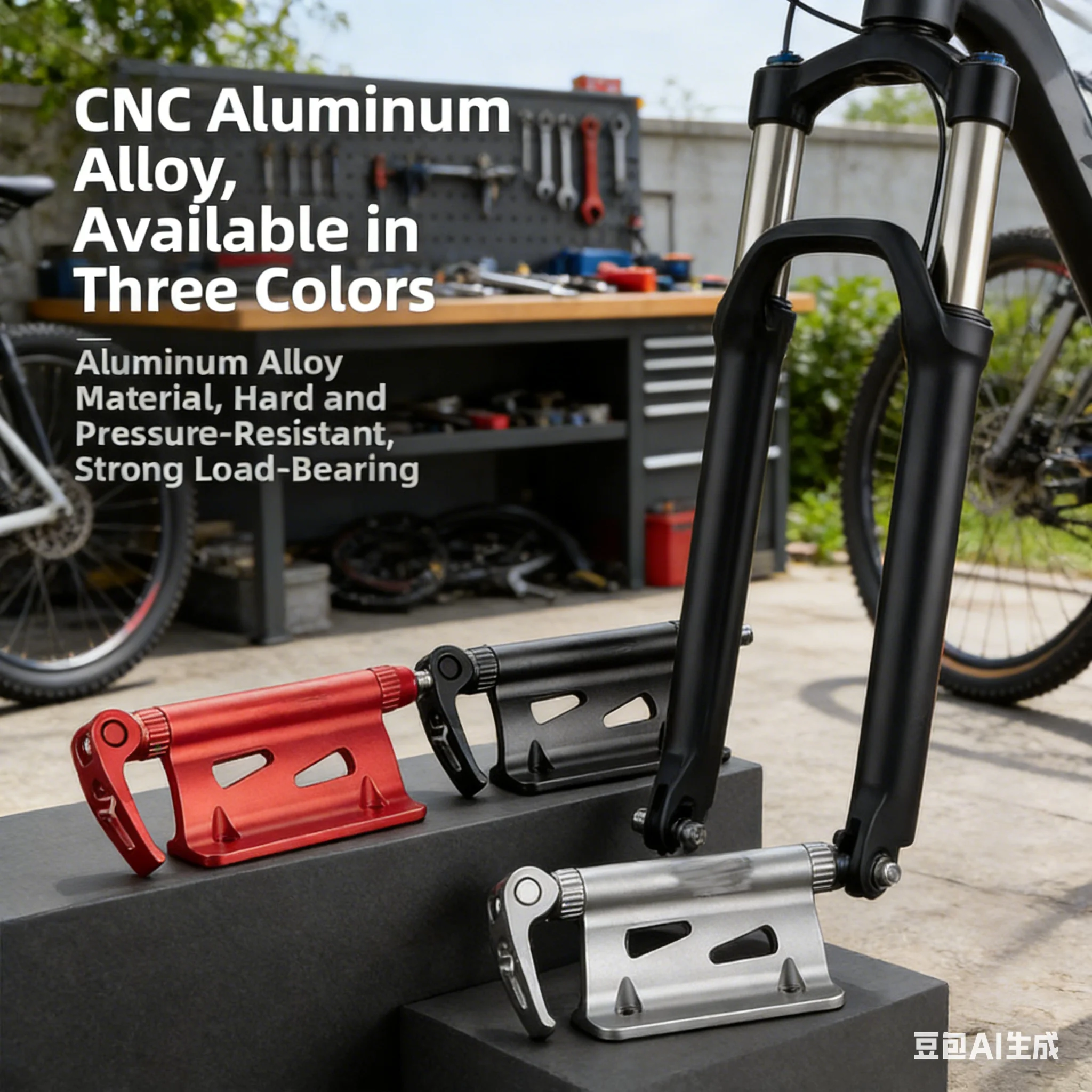 Держатель передней вилки велосипеда из алюминиевого сплава с быстросъемным креплением позволяет быстро устанавливать и снимать без использования инструментов.
Держатель передней вилки велосипеда из алюминиевого сплава с быстросъемным креплением позволяет быстро устанавливать и снимать без использования инструментов.