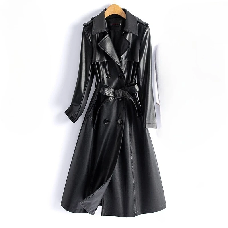 2025 Новый корейский Тренч из искусственной кожи, женский длинный тонкий куртка из искусственной кожи, большие размеры
2025 Новый корейский Тренч из искусственной кожи, женский длинный тонкий куртка из искусственной кожи, большие размеры