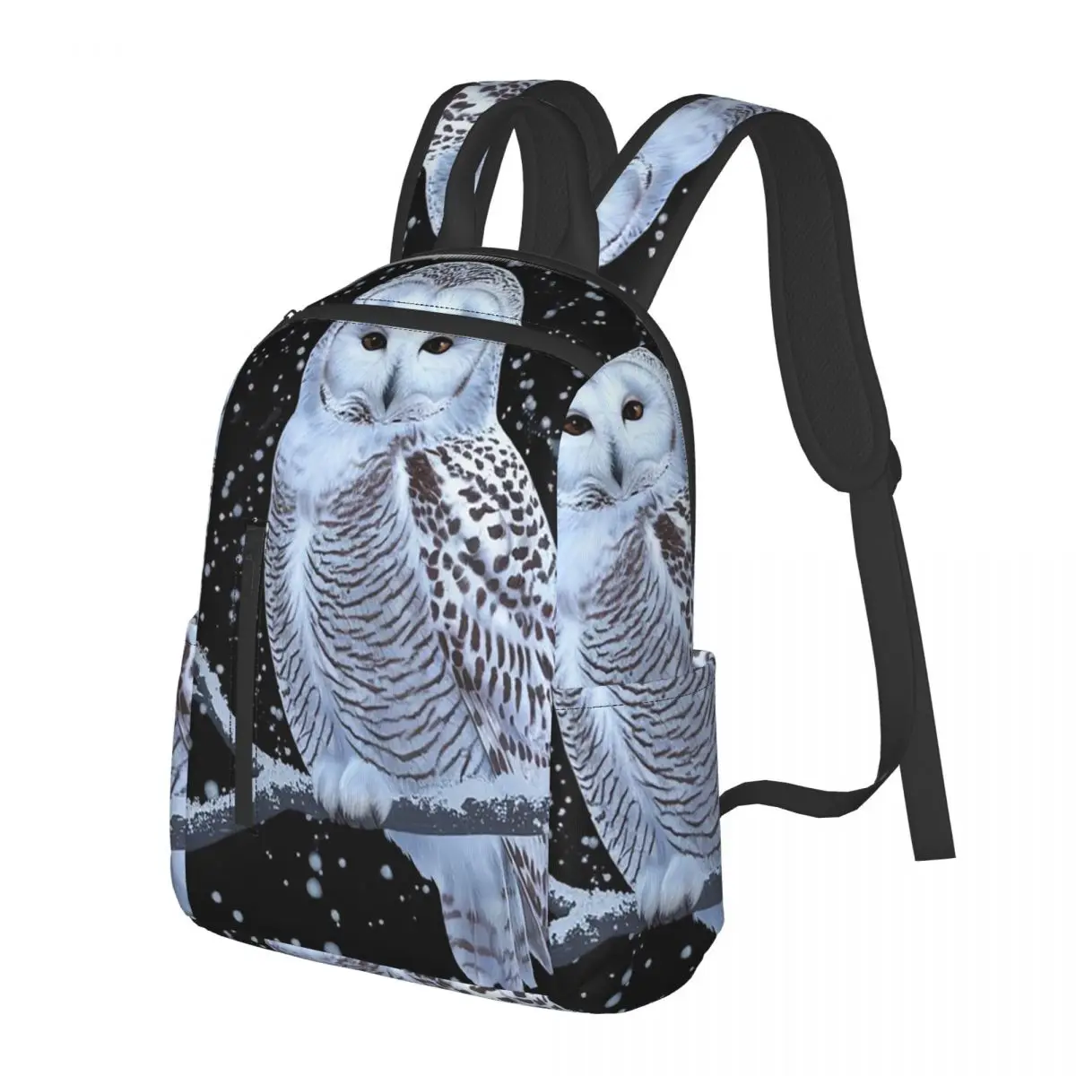 White Owl On Snow Covered Branches Student Backpack School Bag Hiking Travel Daypack for Men Women Bookbag Shoulder Bags
White Owl On Snow Covered Branches Student Backpack School Bag Hiking Travel Daypack for Men Women Bookbag Shoulder Bags