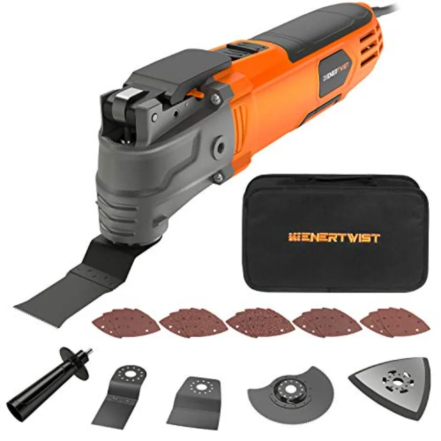 Oscillating Tool 4.2 Amp Oscillating Multitool Kit with 5° Oscillation Angle 6 Variable Speed 31pcs Saw Accessories Auxiliary H
Oscillating Tool 4.2 Amp Oscillating Multitool Kit with 5° Oscillation Angle 6 Variable Speed 31pcs Saw Accessories Auxiliary H