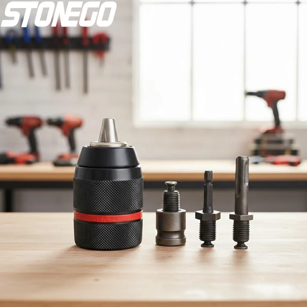 Professional Universal Heavy Duty Keyless Drill Chuck Set 4Pcs 2-13mm 1/4 Hex Shank SDS Plus Square Drive Adapter Impact Screwdriver Tap Wrench Drilling Converter Power Tool Accessories Kit for Rotary Hammer Drill
Professional Universal Heavy Duty Keyless Drill Chuck Set 4Pcs 2-13mm 1/4 Hex Shank SDS Plus Square Drive Adapter Impact Screwdriver Tap Wrench Drilling Converter Power Tool Accessories Kit for Rotary Hammer Drill