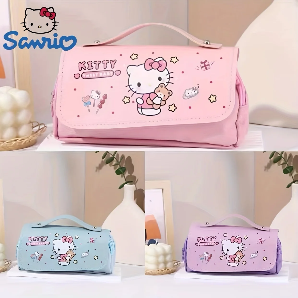 Kawaii Sanrio Hello Kitty Pencil Case Annime Kids Gilrs Japanese-style Large Capacity Pencil Case Cartoon Stationery Bag
Kawaii Sanrio Hello Kitty Pencil Case Annime Kids Gilrs Japanese-style Large Capacity Pencil Case Cartoon Stationery Bag
