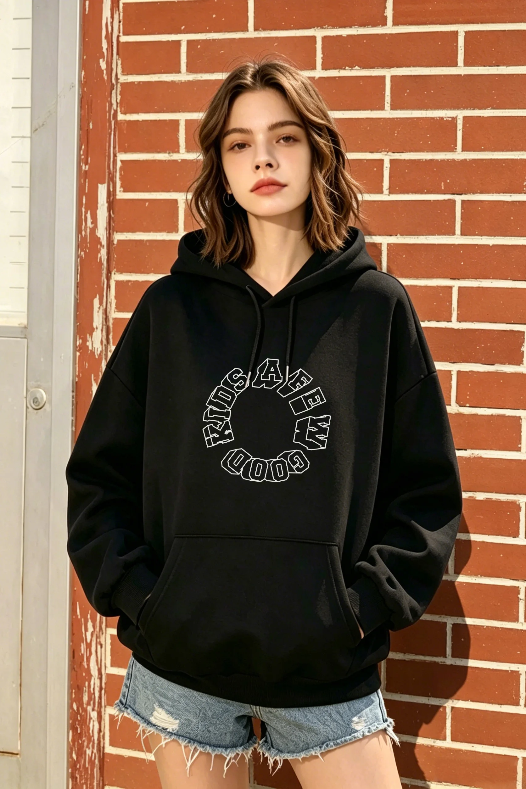 Women's Winter Ins Style Loose Hoodie, "New Kids" Print, 3 Colors Available
Women's Winter Ins Style Loose Hoodie, "New Kids" Print, 3 Colors Available