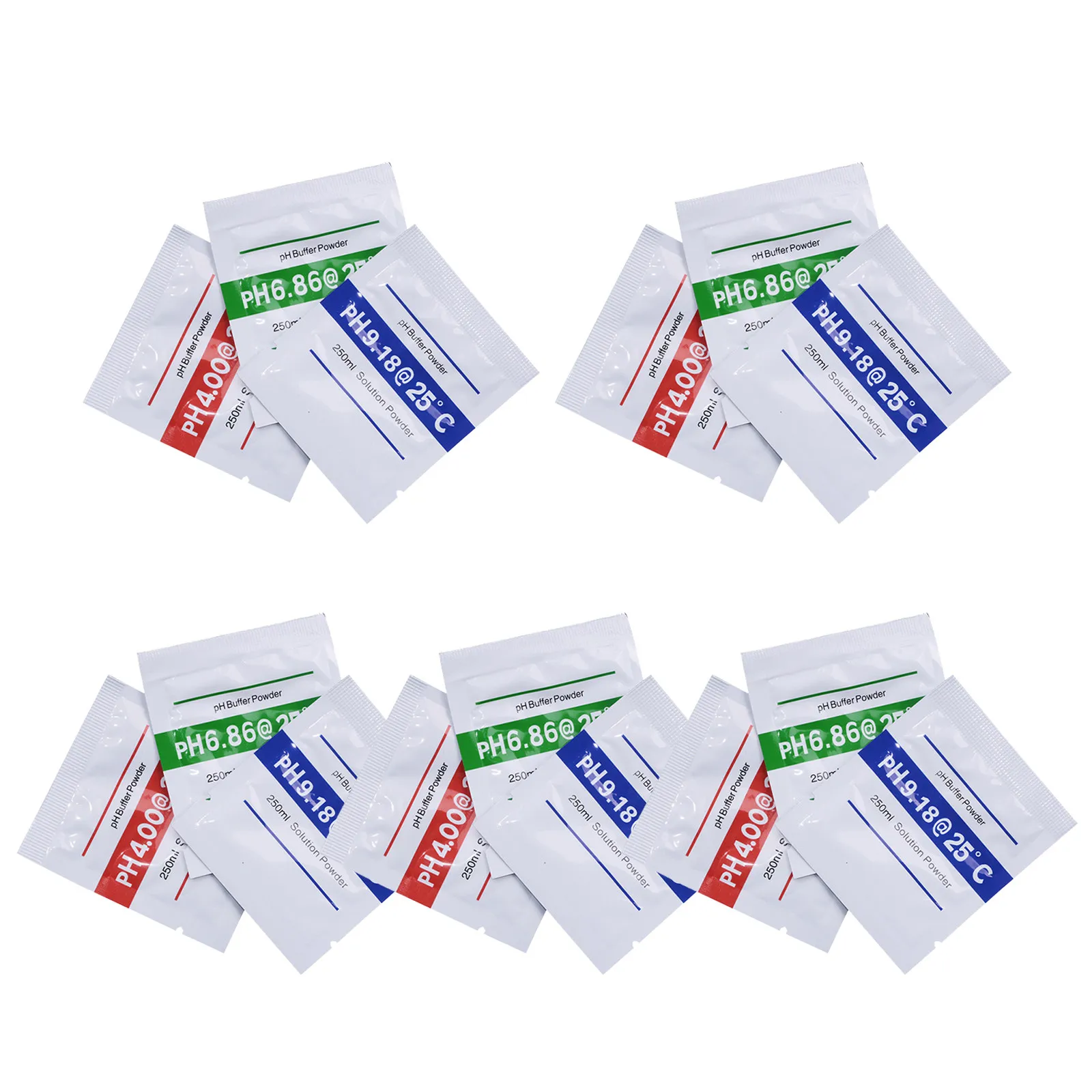15Pcs PH Calibration Solution Powder PH Buffer Powder 4.01 6.86 9.18 for Meter Testing Drinking Water Pool Aquarium Hydroponics
15Pcs PH Calibration Solution Powder PH Buffer Powder 4.01 6.86 9.18 for Meter Testing Drinking Water Pool Aquarium Hydroponics