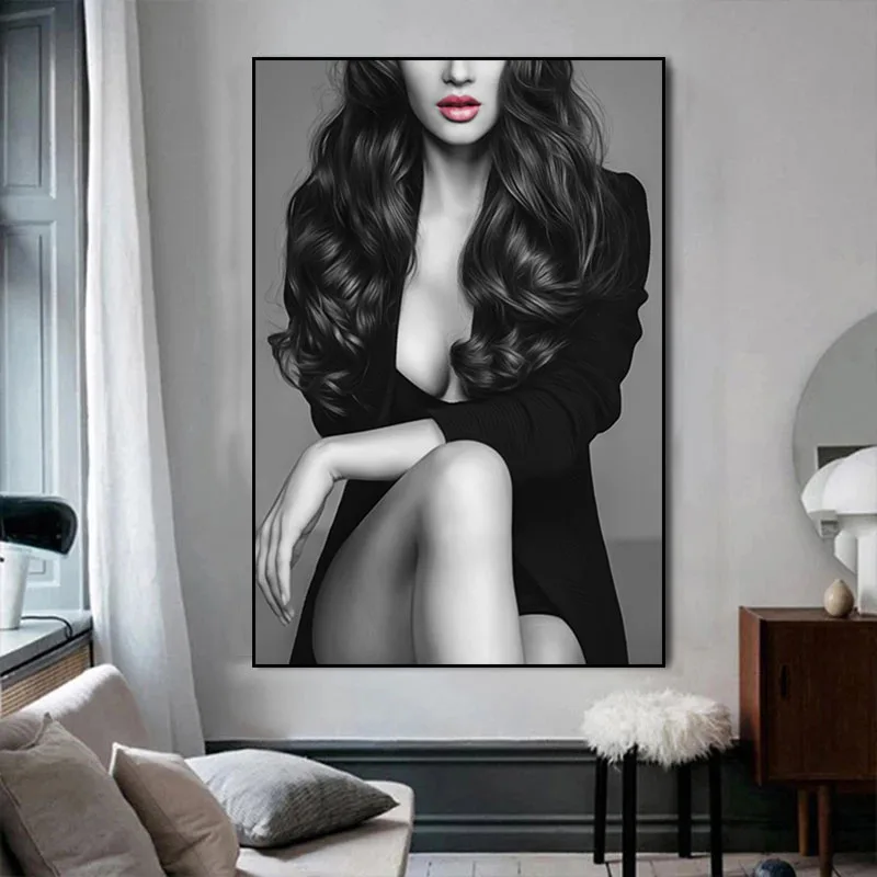 Black and White Sexy Beauty Posters and Prints Modern Figure Canvas Painting Wall Art Picture for Bedroom Living Room Home Decor
Black and White Sexy Beauty Posters and Prints Modern Figure Canvas Painting Wall Art Picture for Bedroom Living Room Home Decor