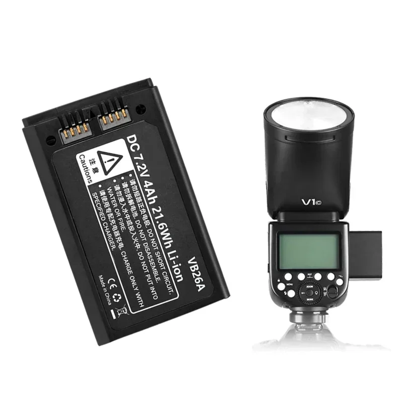VB26A VB26 Li-Ion Akku 4000mAh Ersatz Batterie Für Godox V1S V1C V1N V1F V1O V1P Runde Kopf Flash
VB26A VB26 Li-Ion Akku 4000mAh Ersatz Batterie Für Godox V1S V1C V1N V1F V1O V1P Runde Kopf Flash