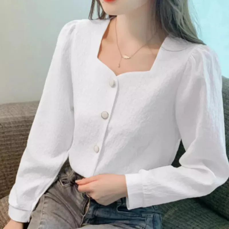 Women's Heart-shaped Square Neck Blouse Puff Long Sleeve Textured Fabric Loose Fit Casual Office Top
Women's Heart-shaped Square Neck Blouse Puff Long Sleeve Textured Fabric Loose Fit Casual Office Top