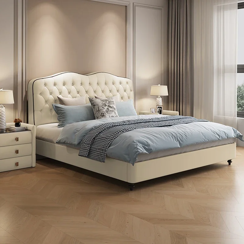 European Aesthetics Bed Double Bed Modern Simple Light Luxury Bed Trendy Unique Sleeping Letto Matrimoniale Lounge Furniture
European Aesthetics Bed Double Bed Modern Simple Light Luxury Bed Trendy Unique Sleeping Letto Matrimoniale Lounge Furniture