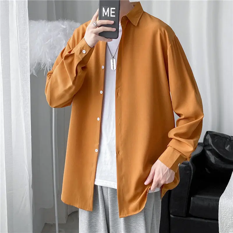 Stylish Lapel Button Solid Color All-match Shirt Men's Clothing 2023 Spring New Loose Casual Tops Long Sleeve Korean Shirts
Stylish Lapel Button Solid Color All-match Shirt Men's Clothing 2023 Spring New Loose Casual Tops Long Sleeve Korean Shirts