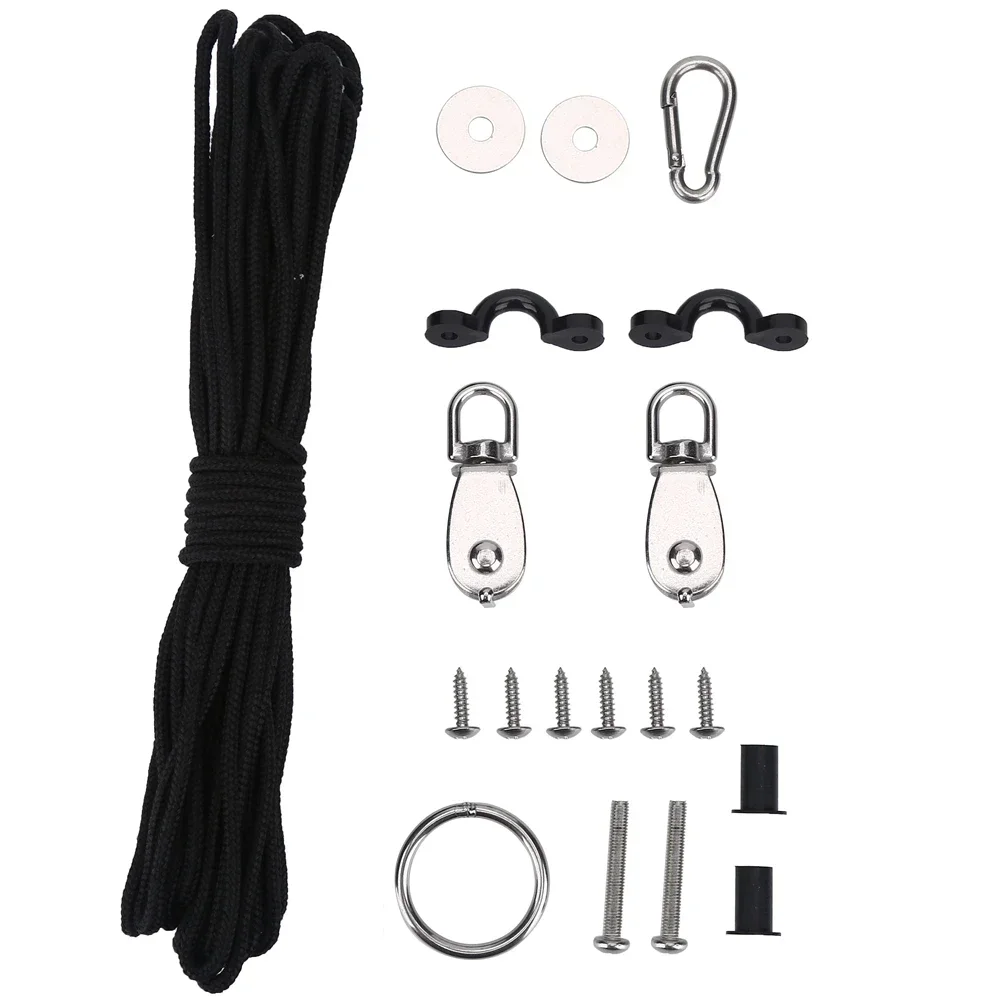 Stable Kayak Canoe Anchor Trolley Kit System With Pulley Pad Eye Ring Hook Accessory Set
Stable Kayak Canoe Anchor Trolley Kit System With Pulley Pad Eye Ring Hook Accessory Set