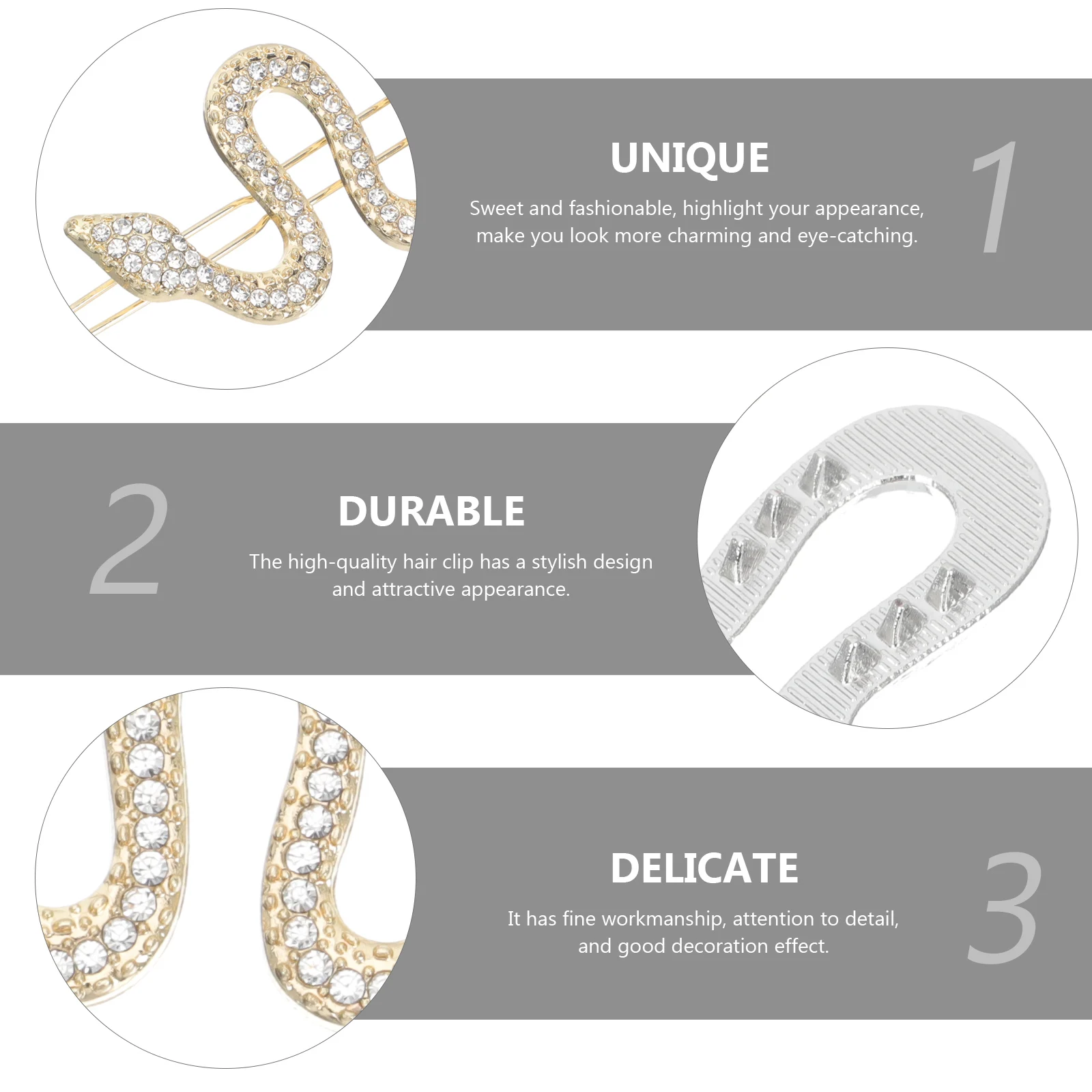 4pcs Charming Rhinestone Snake Shaped Hair Clips Exquisite Alloy Barrette For Women Party Christmas Decorations
4pcs Charming Rhinestone Snake Shaped Hair Clips Exquisite Alloy Barrette For Women Party Christmas Decorations
