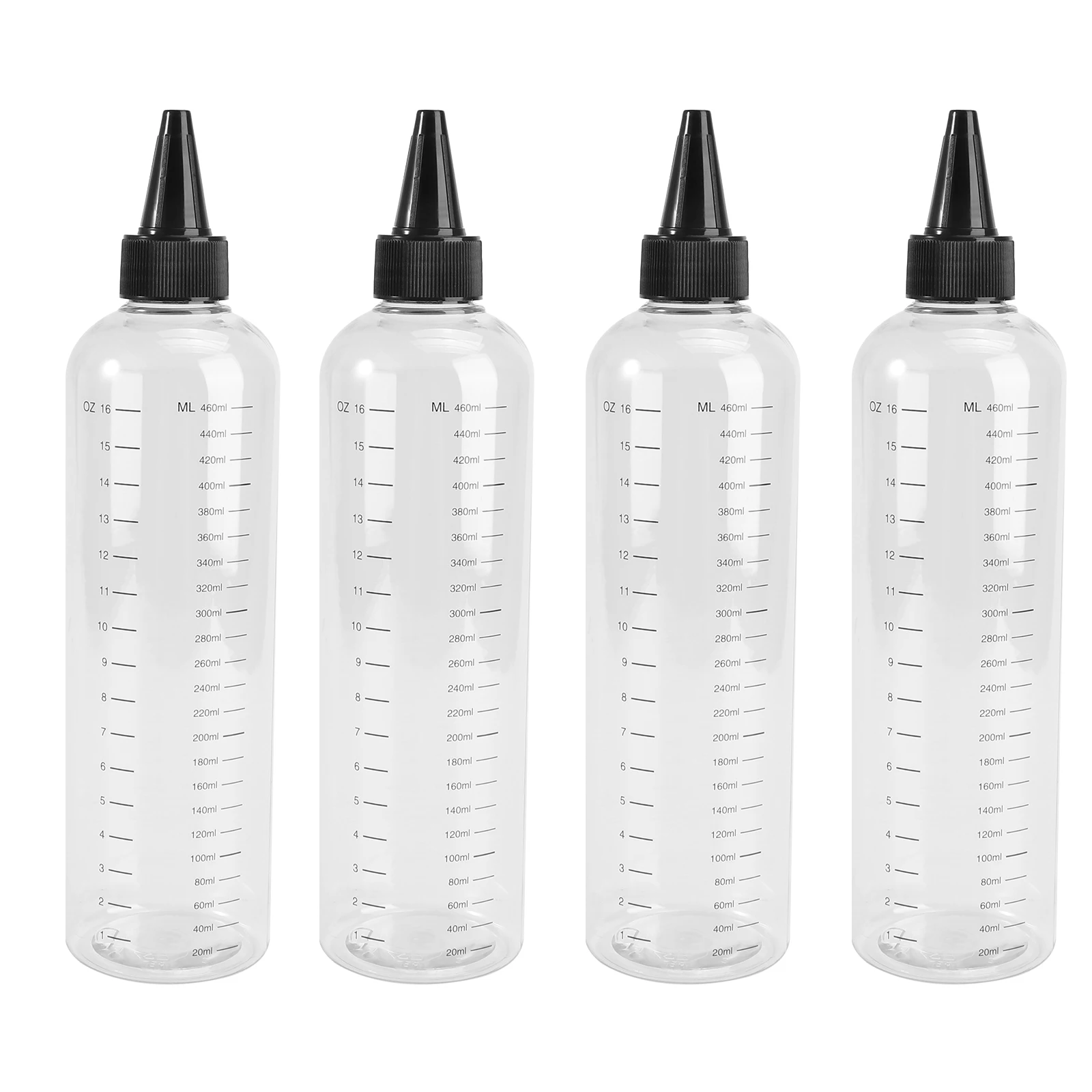 4 Pcs 500ML Clear Squeeze Bottles Refillable Plastic Container Pointed Cap Hair Color Application Liquid Dispensing Reusable
4 Pcs 500ML Clear Squeeze Bottles Refillable Plastic Container Pointed Cap Hair Color Application Liquid Dispensing Reusable